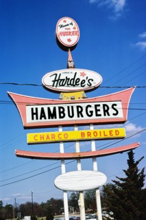 Hardee's fast food restaurant sign