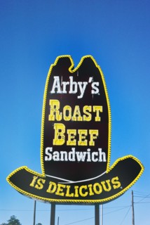 Arby's fast food restaurant sign