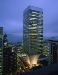 Rainier Tower at night