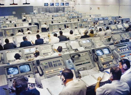Launch Control Center during Apollo 8 mission launch activities