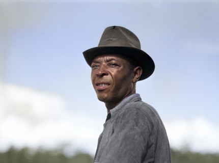 Agricultural worker on Allen Plantation, operated by Natchitoches farmstead association, a