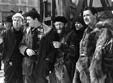 Lyle Talbot (2nd left), Al St. John (center), Charles Anthony Hughes (right), on-set of the film,