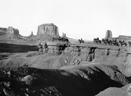 U.S. Cavalry in Wyoming Territory, on-set of the film, "Cheyenne Autumn", Warner Bros., 1964