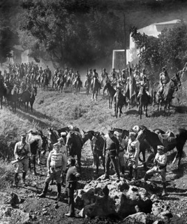 Bolivian army scene, on-set of the film, "Butch Cassidy And The Sundance Kid", 20th Century-Fox,