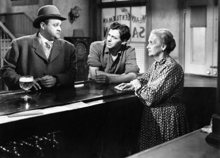 Dan Seymour, James Agee, Olive Carey, on-set of the Anthology film "Face To Face", segment "The