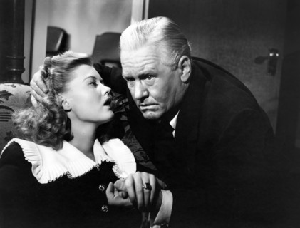 Marcia Mae Jones, Joseph Crehan, on-set of the film, "Street Corner", Modern Film Distributors,