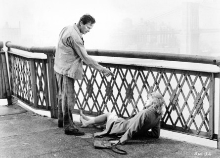 Ralph Meeker, Carroll Baker, on-set of the film, "Something Wild", United Artists, 1961