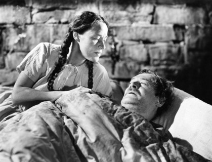 Anne Revere, Roman Bohnen, on-set of the film, "The Song of Bernadette", 20th Century-Fox, 1943