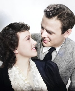 Margaret Lindsay, Jeffrey Dean, publicity portrait for the film, "Song Of The City", MGM, 1937