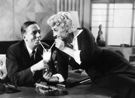 Henry Jones, Joan Blondell, on-set of the film, "Will Success Spoil Rock Hunter?", 20th