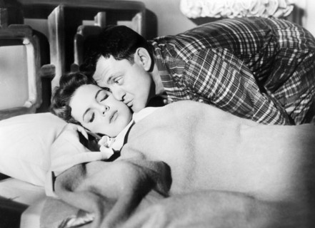 Betsy Drake, Tony Randall, on-set of the film, "Will Success Spoil Rock Hunter?", 20th Century-Fox,
