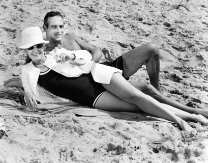 Joanne Woodward, Paul Newman, on-set of the film, "Winning", Universal Pictures, 1969