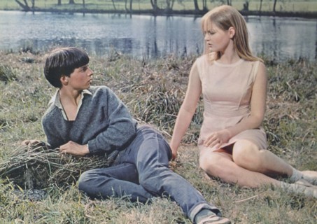 Martin Stephens, Ingrid Boulting, on-set of the British film, "The Witches", released in the U.S.