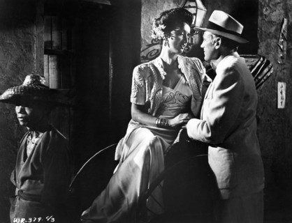 Carmen D'Antonio, Patric Knowles, on-set of the film, "World For Ransom", Allied Artists, 1954
