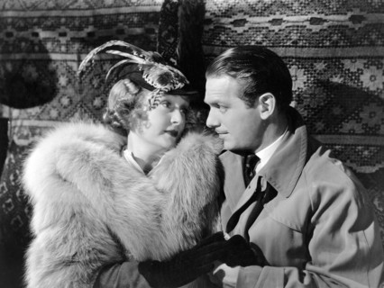 Billie Burke, Douglas Fairbanks, Jr., on-set of the film, "The Young In Heart", United Artists,