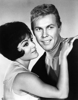 Connie Francis, Harve Presnell, on-set of the film, "When The Boys Meet The Girls", MGM, 1965