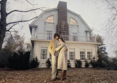James Brolin, Margot Kidder, on-set of the film, "The Amityville Horror", American International