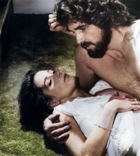 Margot Kidder, James Brolin, on-set of the film, "The Amityville Horror", American International