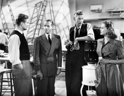 Kent Smith, Jack Holt, Alan Napier, Jane Randolph, on-set of the film, "Cat People", RKO Radio