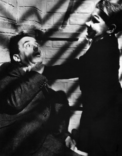 Mervyn Johns, John McGuire, on-set of the British film, "Dead Of Night", Eagle Lion Films,