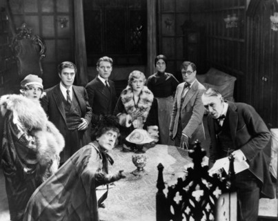 Martha Maddox, Laura La Plante, Gertrude Astor, Crieghton Hale, Forrest Stanley, on-set of the