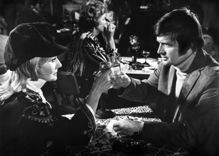 Florence Marley, Barry Coe, on-set of the film, "Doctor Death: Seeker Of Souls", Cinerama Releasing