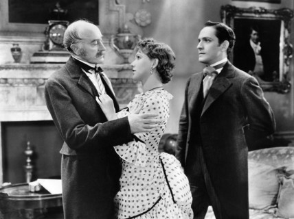 Halliwell Hobbes, Rose Hobart, Fredric March, on-set of the  film, "Dr. Jekyll And Mr. Hyde",