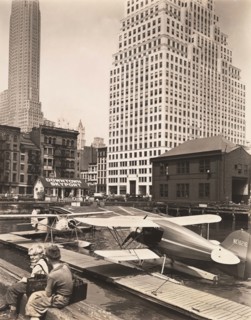 Downtown Skyport, Pier 11, East River, New York City, New York, USA, Berenice Abbott, Federal Art
