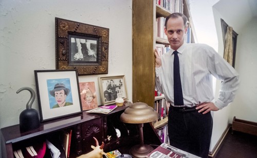 American Director and Producer John Waters, three-quarter length portrait at his home, Baltimore,