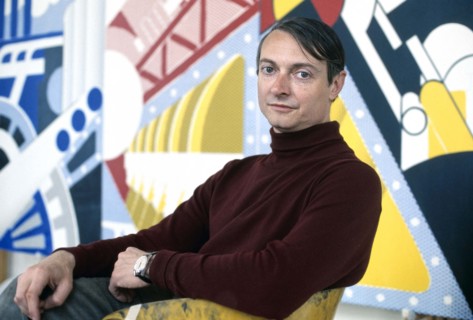 American pop artist Roy Lichtenstein, half-length portrait, Bernard Gotfryd, 1969