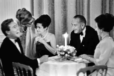Antony Armstrong Jones, 1st Earl of Snowden (laughing), U.S. First Lady Claudia 'Lady Bird'