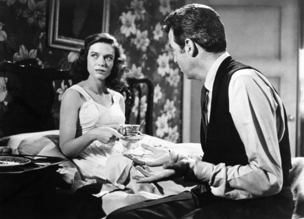 Cathy O'Donnell, Gerald Mohr, on-set of the film, "My World Dies Screaming", aka "Terror In The