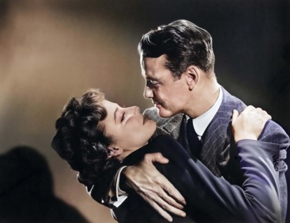 Laraine Day, Lew Ayres, on-set of the film, "Fingers At The Window", MGM, 1942