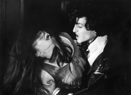 Veronica Doran, Robin Stewart, on-set of the British film, "The Haunted House of Horror", aka