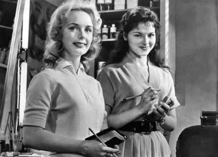 Heather Ames, Jaclyn Hellman, on-set of the film, "How To Make A Monster", American International