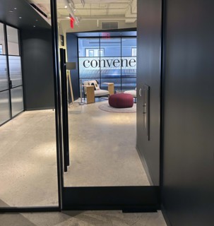 Convene, premium office and event space, interior office view, 530 Fifth Avenue, New York City, New