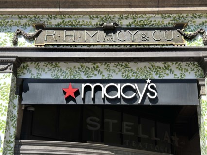R.H. Macy & Company, exterior view detail, New York City, New York, USA