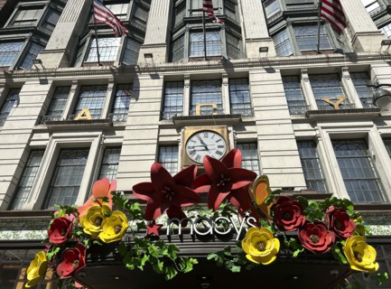 R.H. Macy & Company, exterior low angle view, New York City, New York, USA