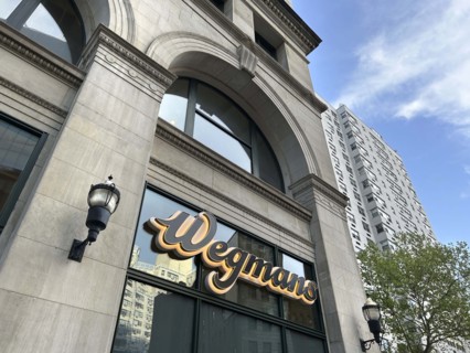 Wegmans Food Market, exterior low angle view, New York City, New York, USA