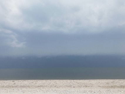 Stormy beach