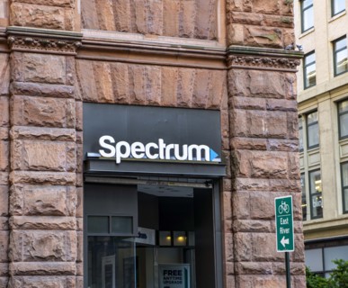 Spectrum store, building exterior, New York City, New York, USA