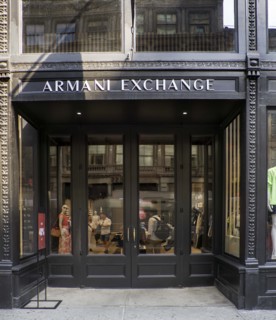 Armani Exchange clothing store, building exterior, New York City, New York, USA