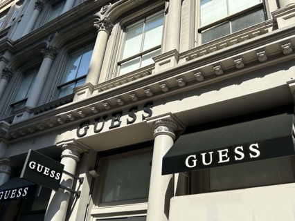 Guess store, building exterior, New York City, New York, USA