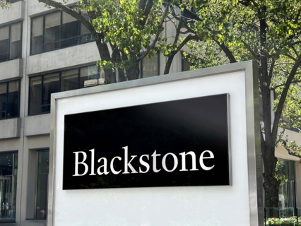 Blackstone, American alternative investment management company, company sign and building exterior,