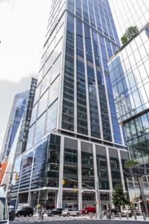 50 Hudson Yards, building exterior and street scene, Hudson Yards, New York City, New York, USA