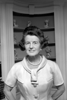 Rose Fitzgerald Kennedy, half-length portrait in her home, Hyannis Port, Massachusetts, USA, Cecil