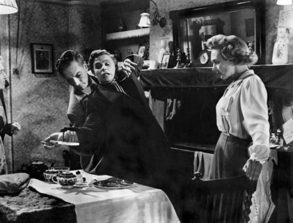 Robert Ayres, , James Kenney, Betty Ann Davies, on-set of the British film, "Cosh Boy", U.S. title: