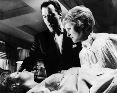 Susan Strasberg, Christopher Lee, Ann Todd, on-set of the British film, "Taste Of Fear", U.S.