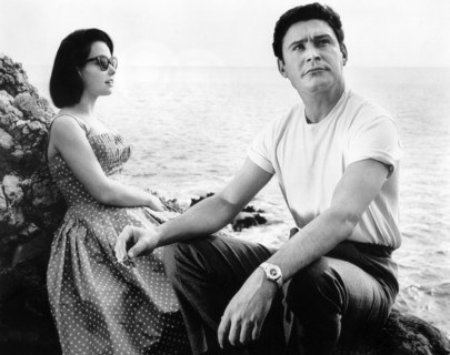 Susan Strasberg, Ronald Lewis, on-set of the British film, "Taste Of Fear", U.S. title: "Scream Of