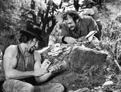 William Smith (left), on-set of the western film, "The Deadly Trackers", Warner Bros., 1973